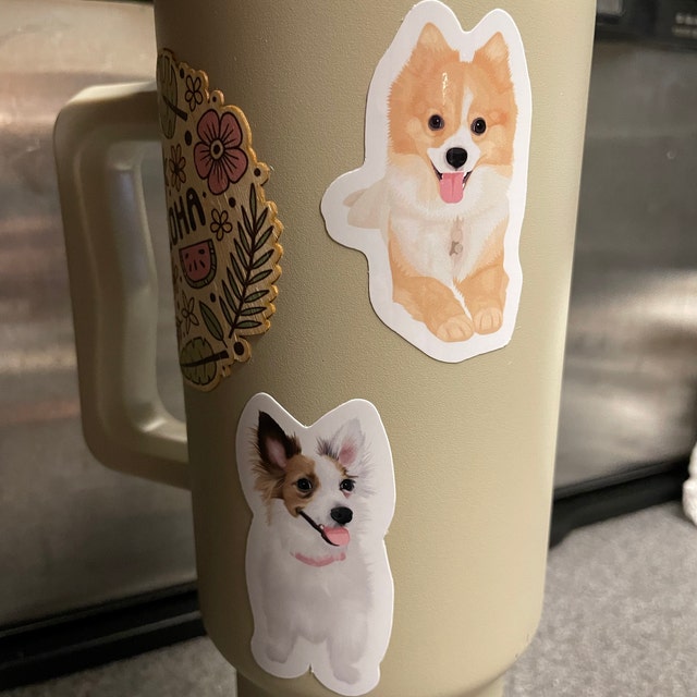 Cool Personalized Custom Dog Photo Sticker Gift, Turn Your Photo Portrait Picture into Custom Drawn Sticker Decals