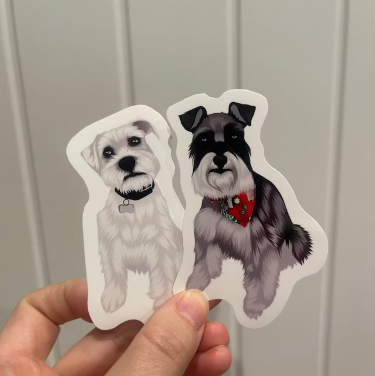 Cool Personalized Custom Dog Photo Sticker Gift, Turn Your Photo Portrait Picture into Custom Drawn Sticker Decals
