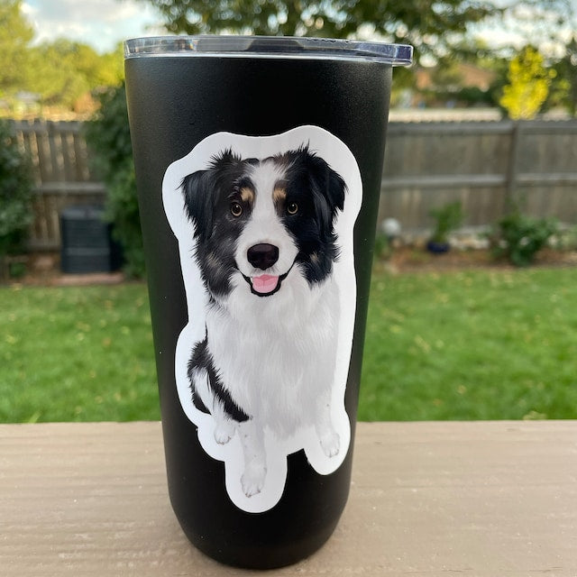 Cool Personalized Custom Dog Photo Sticker Gift, Turn Your Photo Portrait Picture into Custom Drawn Sticker Decals