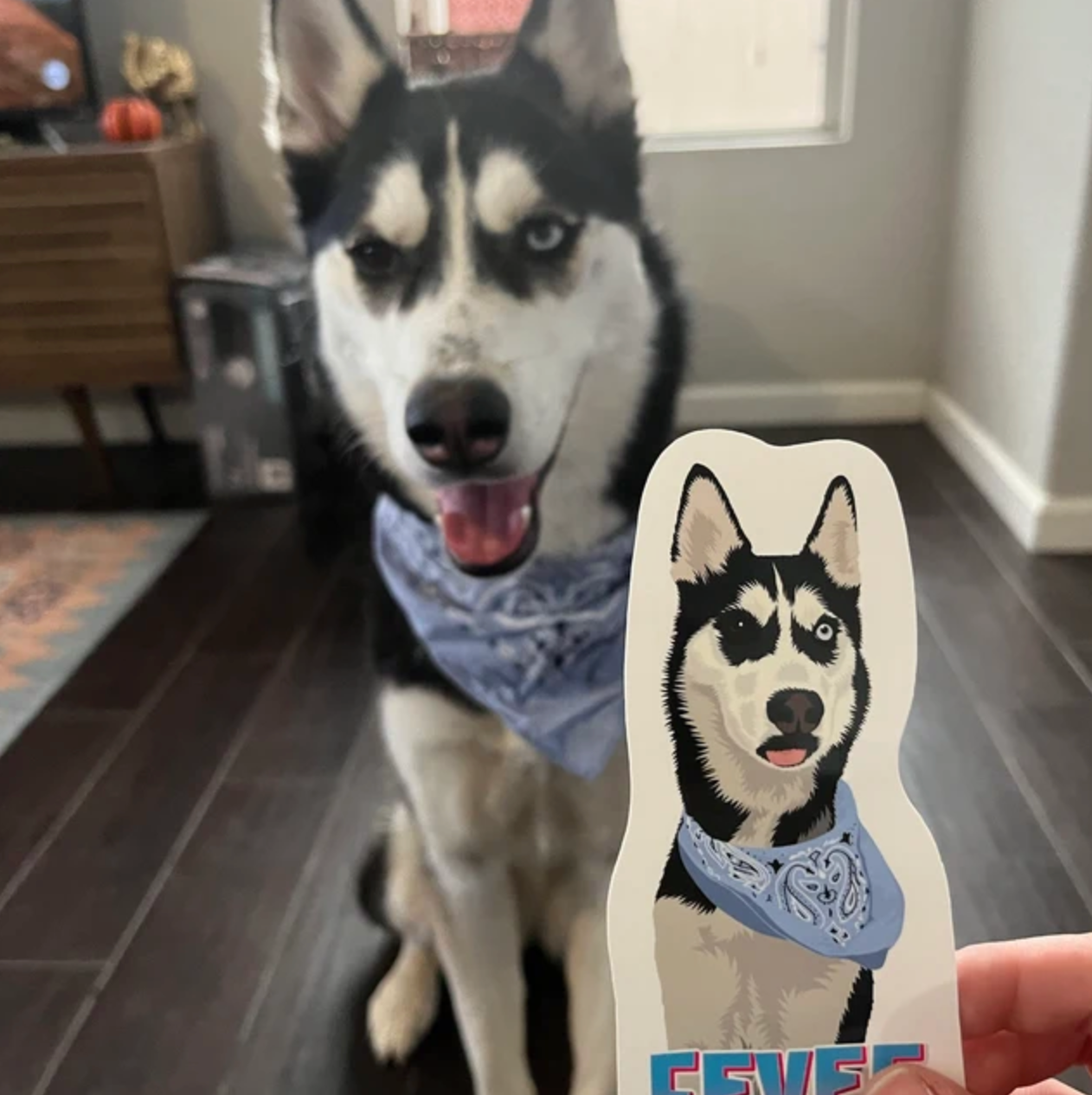 Cool Personalized Custom Dog Photo Sticker Gift, Turn Your Photo Portrait Picture into Custom Drawn Sticker Decals