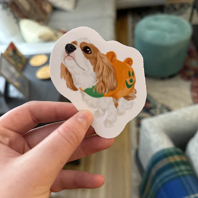 Cool Personalized Custom Dog Photo Sticker Gift, Turn Your Photo Portrait Picture into Custom Drawn Sticker Decals