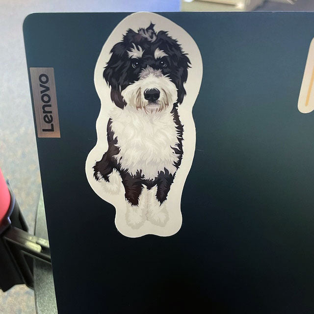 Cool Personalized Custom Dog Photo Sticker Gift, Turn Your Photo Portrait Picture into Custom Drawn Sticker Decals