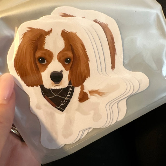 Cool Personalized Custom Dog Photo Sticker Gift, Turn Your Photo Portrait Picture into Custom Drawn Sticker Decals