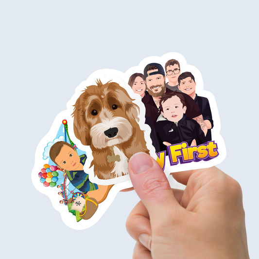 Cool Personalized Custom Photo Sticker Gift, Turn Your Photo Portrait Picture into Custom Drawn Sticker Decals